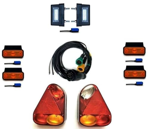 MelTruck® Anhängerbeleuchtung SET Rückleuchten Beleuchtung Satz 7m 13PIN Anhänger