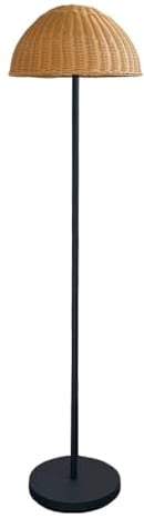 Lumisky Stehleuchte, wiederaufladbar, Fuß aus Metall, Lampenschirm aus Polyrattan, LED, warmweiß/weiß, dimmbar, Faroe TALL Höhe 160 cm