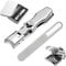 GMHLLES German Nail Clippers, Nail Clippers, German Nail Clipper, Nail Clippers for Thick Nails, Ultra Wide Jaw Toenail Clippers Portable Ultra Sharp Nailclippers (Sliver, with Nail File)