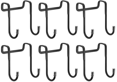 sourcing map Cabinet Hooks,6pack 2.87 - Over The Door Drawer Cabinet Hook, Multi-Purpose Hooks for Kitchen, Bathroom, Drawers, Closet (Black)