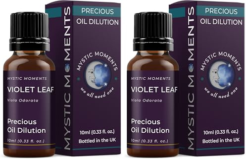 Mystic Moments | Violet Leaf Absolute Precious Oil Dilution 10ml 3% Jojoba Blend Perfect for Massage, Skincare, Beauty and Aromatherapy (Pack of 2)