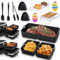Accessori Friggitrice ad Aria per Ninja Foodi FlexDrawer AF500EUCP 10.4L - 22 Pezzi Accessori ad Aria - Riutilizzabile Teglia Silicone, Griglia Friggitrice ad Aria per Ninja AF500EU 10.4L