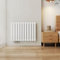 EMKE Radiador, 630x850 mm, Radiador de Diseño Plano con Paneles Horizontales de Doble Capa con Conexión Lateral, Blanco, 1136 Vatios