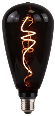 ENOVALITE LED Filament XL Leuchtmittel PEAR Smoke - E27 4W 40lm 1800K dimmbar - Vintage Design Ambiente Deko Edison Glühbirne Lampe