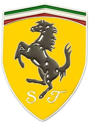 WSCDMCC Auto Emblema per Ferrari Roma Portofino F8 812 SF90 488 F12 FF Californie 458 599 F430, Logo Emblema Sticker Stemmi Badge Body Decorazioni Accessori