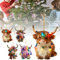 8 Stück Schottisches Hochlandrind Deko (2-teilig pro Stil) 8cm 2D Acryl Highland Cow Weihnachtsschmuck Kuh Weihnachtsdeko Christmas Decorations Weihnachten Baumschmuck Weihnachtsdekoration (Mix)