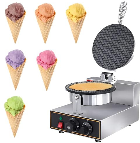 Gaufrier Belge, Gaufrier Rond Intelligent Commercial, Gaufrier AntiadhéSif, Gaufrier Commercial Professionnel Pour Restaurant,Single-110V