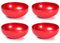 Acan Tradineur - Pack de 4 cuencos de plástico, boles, tazones reutilizables y reciclables, aptos para uso alimentario y microondas, fabricados en España (Granate - Ø 16 cm - 800 ml)