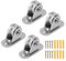 Small Pulley Block, Cable Pulley Wheel Stainless Steel Silent Pulley Roller Heavy Duty Fixed Pullies Loading 176lb for Rope Cable Cord Guide, Wall Ceiling Mount (4pcs)