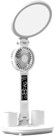 Table Lamp with Fan,Cool Breeze Lamp with Fan - 3 Modes Touch Control College Dorm Room Light with Phone and Pen Holder for Bedroom Reading Study Work