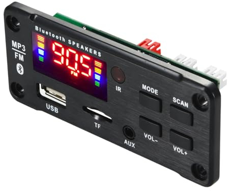 USB Decoders, Mp3 Board, Car Audio, 12v Module, Receiver, Speaker Controller, Fm Radio, Tf Slot, Screen Display, Amplifier Chip, with Remote for Playback, 3.62x1.61 inches