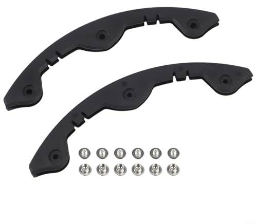 Yhenlovtt Nasenschutz für Snowboard, Kunststoff, 2 Stück, Deckschutzstreifen plus Snowboards, Skier, Skateboards, Schutz, Longboards, Schwarz (TYPE A-B)