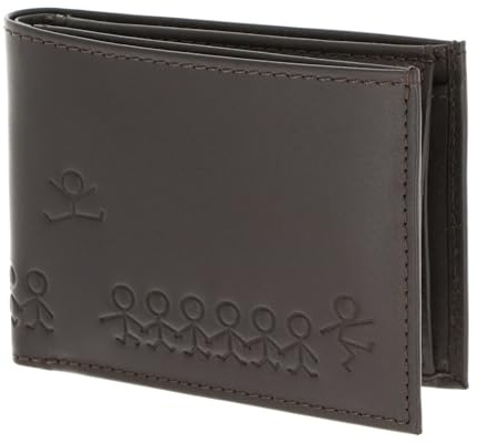 Oxmox Leder Geldbörse Leather RFID Protect Pocketbörse Jumping Jack 2.0 Embossed Brown Dunkelbraun