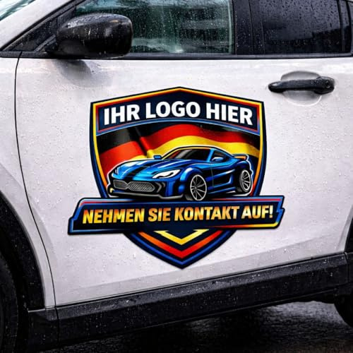 Individuelle Logo Aufkleber nach Wunsch – Firmenaufkleber mit Konturschnitt, wetterfest & UV-beständig – für Auto, Schaufenster & Glas – eigener Druck mit Upload, starke Haftung