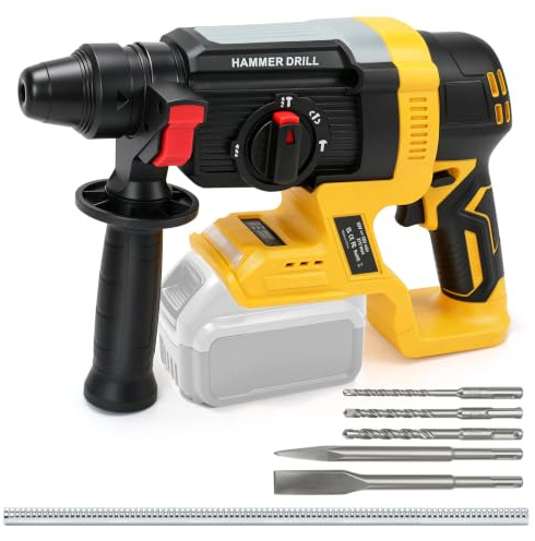 panthem Brushless Rotary Hammer Drill Cordless Compatible with Dewalt 18V 20V (No Battery), SDS-Plus, 2.3 J Impact, 4800 BPM Electric Drills mit 5 Bits for Concrete Drilling & Demolition