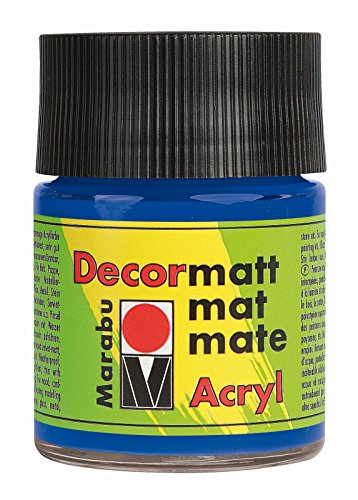 Marabu Acrylfarbe Decormatt, ultramarinblau, 50 ml, Glas VE = 1