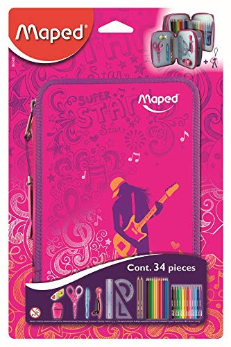 Maped 967431 SchLeretui Girly, aus Polyester, BefLlt