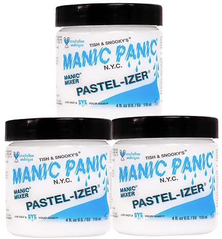 Manic Panic Pastel-Izer/Mixer Creme, vegan, tierversuchsfrei, semipermanenter Haarpastelisierer, für eine hellere Farbe, 3 x 118 ml