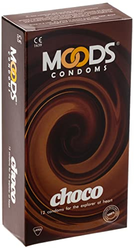 MOODS Choco Preservativi 12 preservativi al gusto di cioccolato per veri amanti del piacere