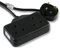Ex-Pro 2 Gang Way 5m Metre 13A Mains Power Garden/Outdoors Extension Socket Lead Cable Black Rubber