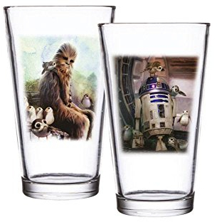 Star Wars Epviii: The Last Jedi: Pint Glass, Gold, 9 x 9 x 14.5 cm, Set of 2