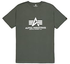 Alpha Industries Herren Basic Für T-Shirt, Dunkelolivgrün, S EU