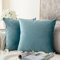 MIULEE 2er Set Samt Kissenbezug Kissenhülle Dekokissen Kissenbezüge Sofakissen Samtkissen Dekorative Couchkissen Bezug Zierkissen für Sofa Wohnzimmer Schlafzimmer 55x55 cm Knickentengrün