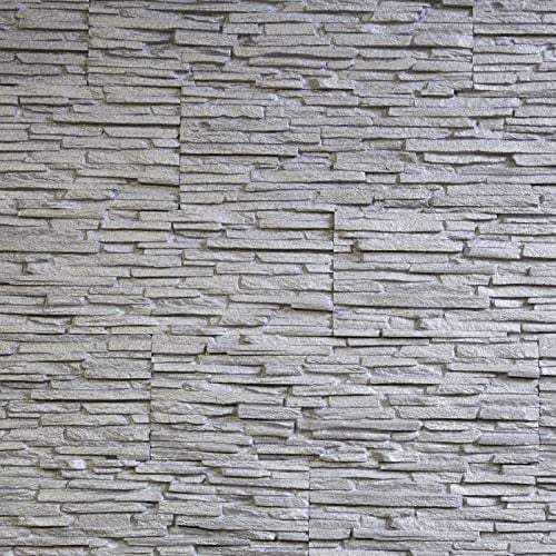 Rebel of Styles - UltraLight Tasso Grey - 0,63m² / 6 Stück - EPS Wandpaneele/Verkleidung/Verblender/Platten in Natursteinoptik - Schaumstoff Wanddekoration mit Isolierung
