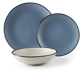 Excelsa Servizio Piatti, Blue, 18 Pezzi