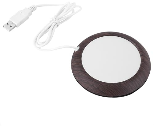 BuyWeek Scalda Tazza USB, Scaldatazze in Legno Riscaldatore per Caffè con Base Antiscivolo per L'Ufficio a Casa