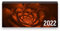 Tischkalender 2022 XL - 1 Woche - 2 Seiten: 14,5 x 32,5 cm, quer, Blume, orange