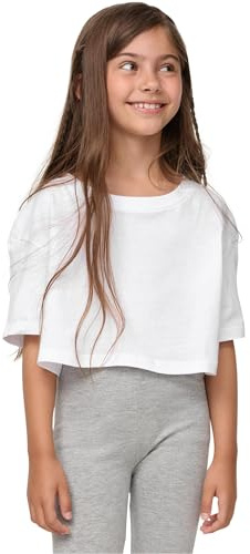 Urban Classics Kinder T-Shirt Girls Short Kimono Tee, Oversized Crop T-Shirt für Mädchen, erhältlich, Größen 110/116-158/164