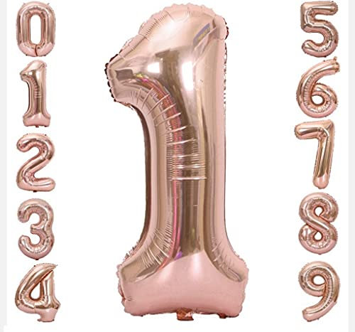 Party Balloons 32 inch Rose Gold Foil Balloon Letters Numbers Balloons for Birthday Wedding Christmas Party Banner Decoration (3)