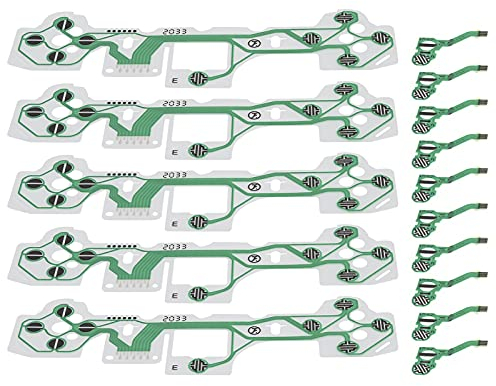 Kafuty-1 5 Set Flexibles Flachkabel für PS5 Gamepad Griff, FPC Flexibles Kabel Ersatzteil Zubehör für PS5, Ersatz Flex Ribbon Leiterplatte für PS5 Controller Leiterfolie
