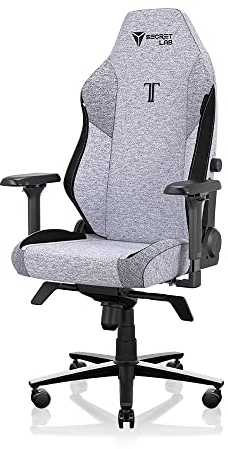 Secretlab Silla Gaming Titan EVO Cookies & Cream: Silla de Oficina reclinable, ergonómica y cómoda con reposabrazos 4D, cojín magnético y Soporte Lumbar de 4 vías. Gris. Tejido