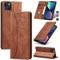 Jasonyu Case for iPhone 13 Leather Wallet Flip Cover with Card Holder,Kickstand, Magnetic Closure,TPU Shockproof Phone Case Compatible with iPhone 13 (Brown)