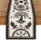 Artoid Mode Weiß Wikinger Baum des Lebens Rabe Helm der Ehrfurcht Tischläufer, Saisonnal Tisch Dekoration Drinnen Urlaub Party Dekor 40x140 cm