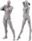 Body Kun Puppe, Künstler Manikin Blockhead Jointed Mannequin Zeichnung Figuren für Figur Modell männlich + weiblich Set (grau)
