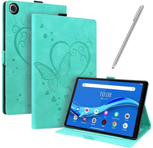 JayModCase Custodia per Lenovo Tab M10 Plus 3rd Gen 10,6 2022 (TB-125FU / TB-128FU / TB-128XU) Pelle PU Flip Stand Cover, Angolo di Supporto Regolabile (Verde)