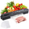 Vakuumiergerät, Vakuumierer mit 10 Vakuumierbeutel, 28cm Naht Vacuum Sealer Folienschweißgerät, Automatische Vacuumiergeraet Einschweissgerät für Lebensmittel Plastiktüten Beutel Spänesäcke Snack