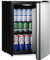 Subcold Cave60 Stainless Steel Solid Door Beer Fridge for Wine & Drinks | Mini Chiller with Can Dispenser | Quiet Small Frost-Free Larder | 54 Cans