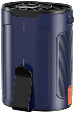 Refluxe Halsventilator mit 6600RPM, 4 Geschwindigkeiten, 25 Stunden Akkulaufzeit, Tragbarer USB-C Ventilator für Camping, Outdoor, Arbeitsplatz (Blau)