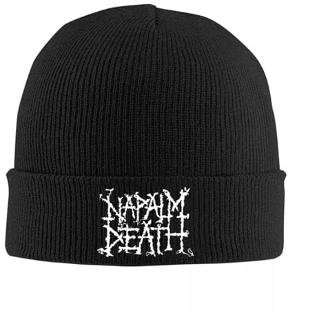 AEIKHAEC Weiß Napalm Death Printing Warme Strickmützen Frauen Männer Männlich Sport Winter Mützen Hüte