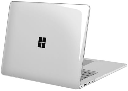 MOSISO Compatible avec Surface Laptop 7 Édition Copilot + PC Microsoft 2025 2024, Coque Plastique Rigide 15 Pouces avec Touch ID Modèle 2037,Transparent Cristal Clair