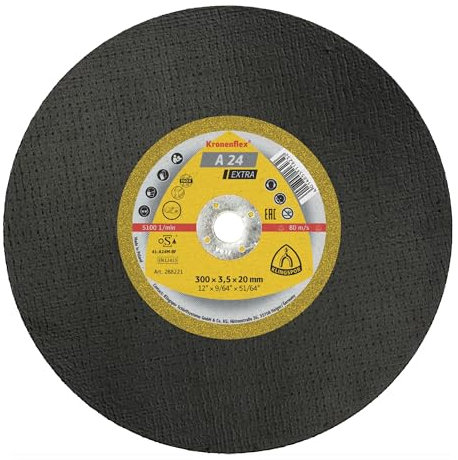 Klingspor 288221 A 24 EX, Trennscheiben für Handmaschinen, Verpackungseinheit 10, 300X3,5X20, 10