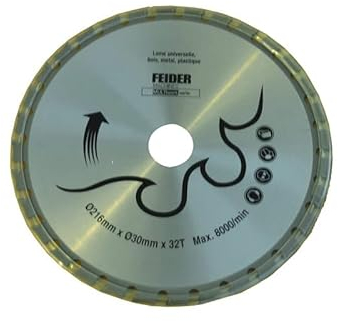 FEIDER - Lame scie à onglet 216 mm 32 dents - Lame multimatériaux - F216LU