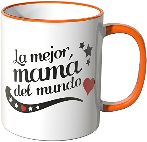 WANDKINGS Taza, Dicho La Mejor mamá del Mundo - Naranja