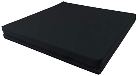 Biona Rollstuhlkissen aus Viscoschaum mit Noppen, Höhe 10 cm, Inkontinenzbezug (46 x 43, schwarz)