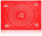 Belmalia XXL Teigmatte aus Silikon, Backmatte 50x40cm für Pizza, Teig, Fondant in Rot