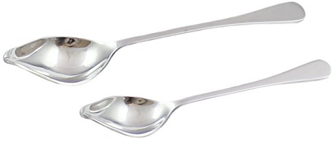 Zoie + Chloe Stainless Steel Saucier Drizzle Spoon with Tapered Spout - Set of 2